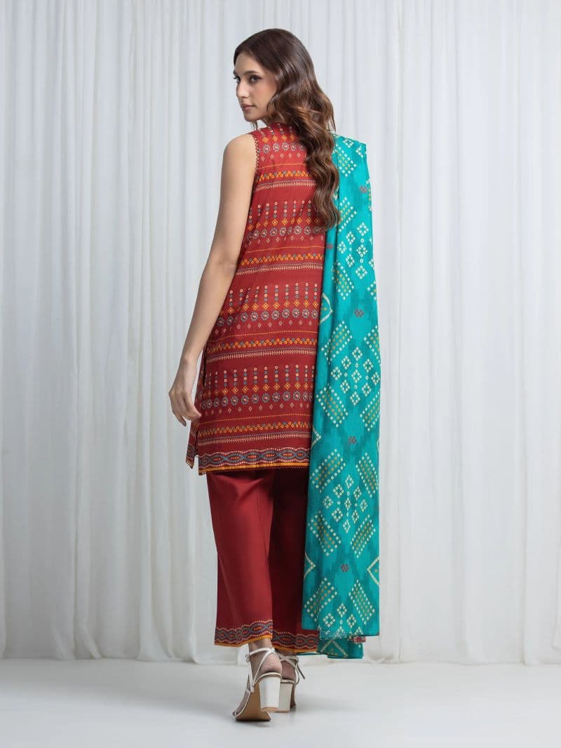 Printed Lawn Suit - EWU6A1-36872-3P thumbnail