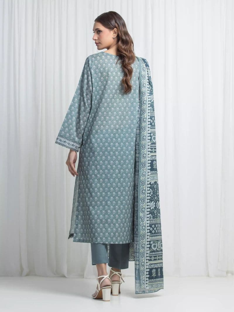 Printed Lawn Suit - EWU6A1-36869-3P thumbnail