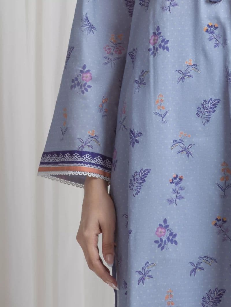 Printed Lawn Suit - EWU6A1-36725-3P thumbnail
