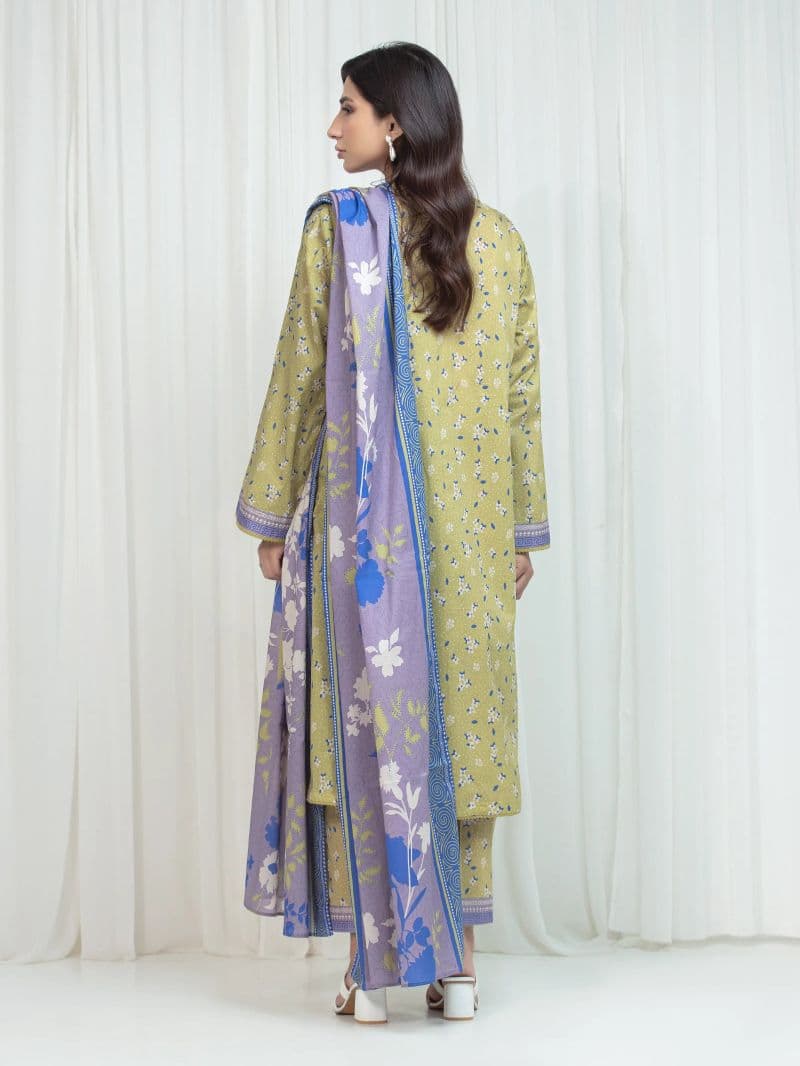 Printed Lawn Suit - EWU6A1-36753-3P thumbnail