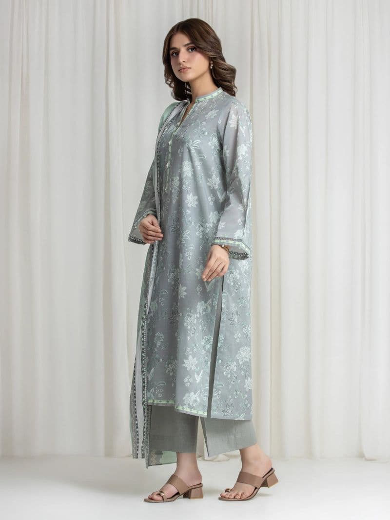 Printed Lawn Suit - EWU6A1-36726-3P thumbnail