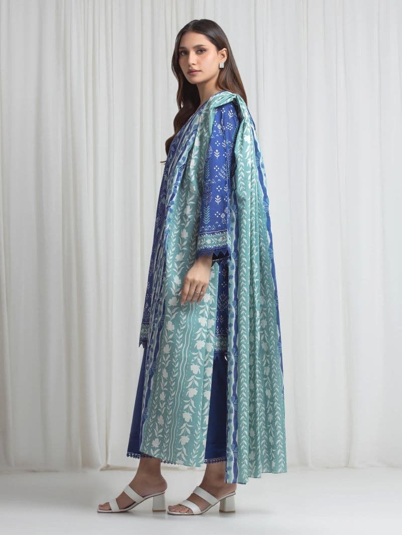 Printed Lawn Suit - EWU6A1-36720-3P thumbnail