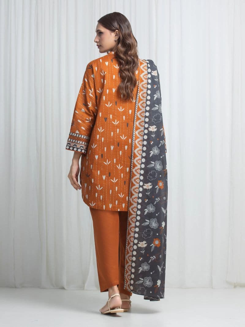 Printed Lawn Suit - EWU6A1-36851-3P thumbnail