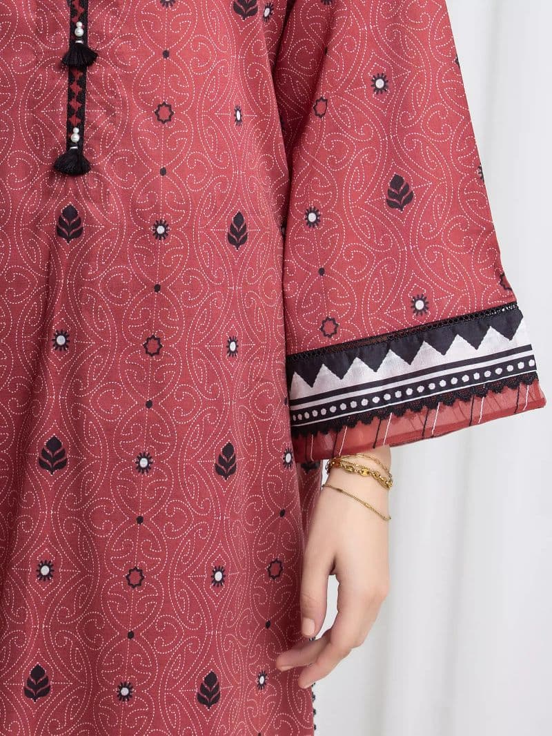 Printed Lawn Suit - EWU6A1-36736-3P thumbnail