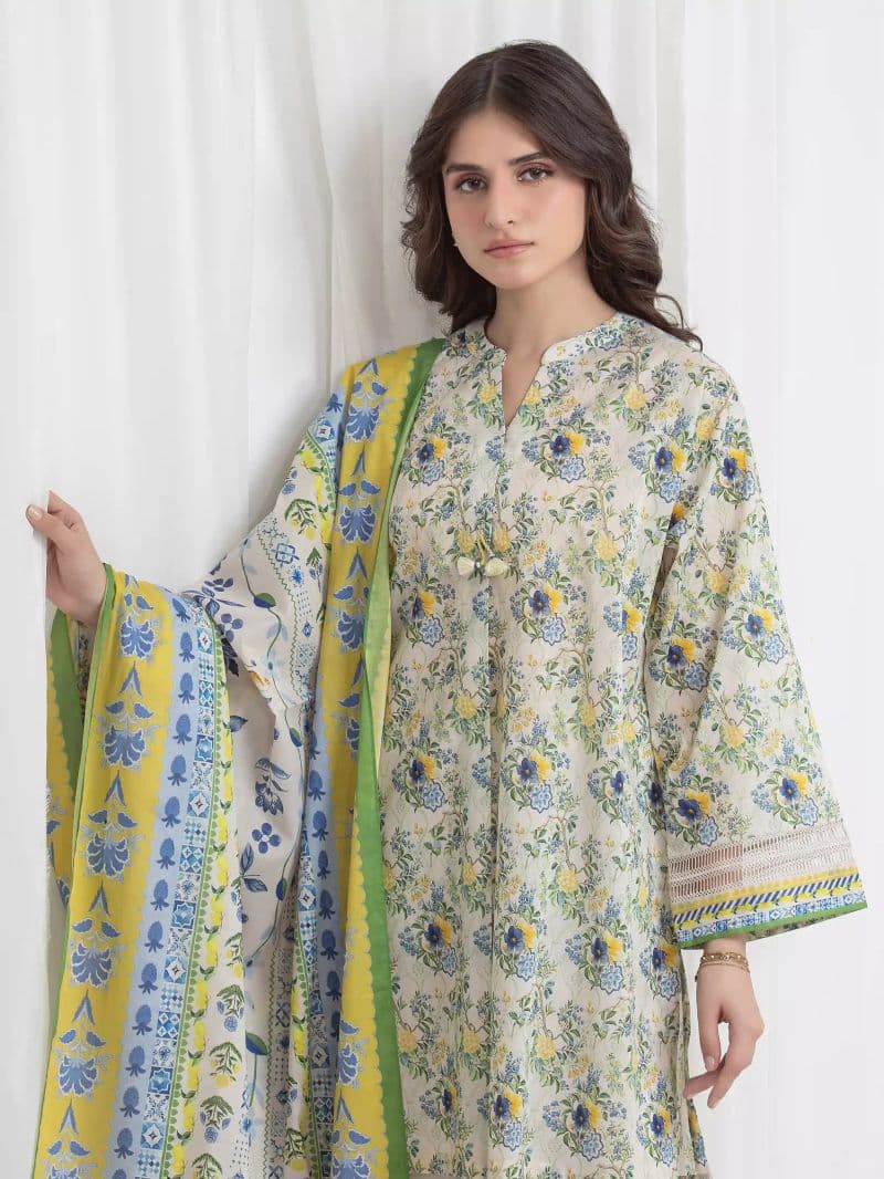 Printed Lawn Suit - EWU6A1-36642-3P