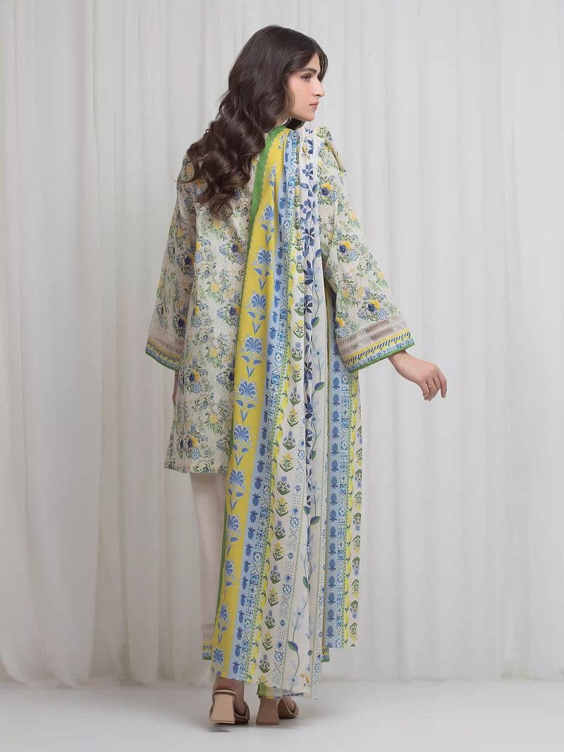 Printed Lawn Suit - EWU6A1-36642-3P