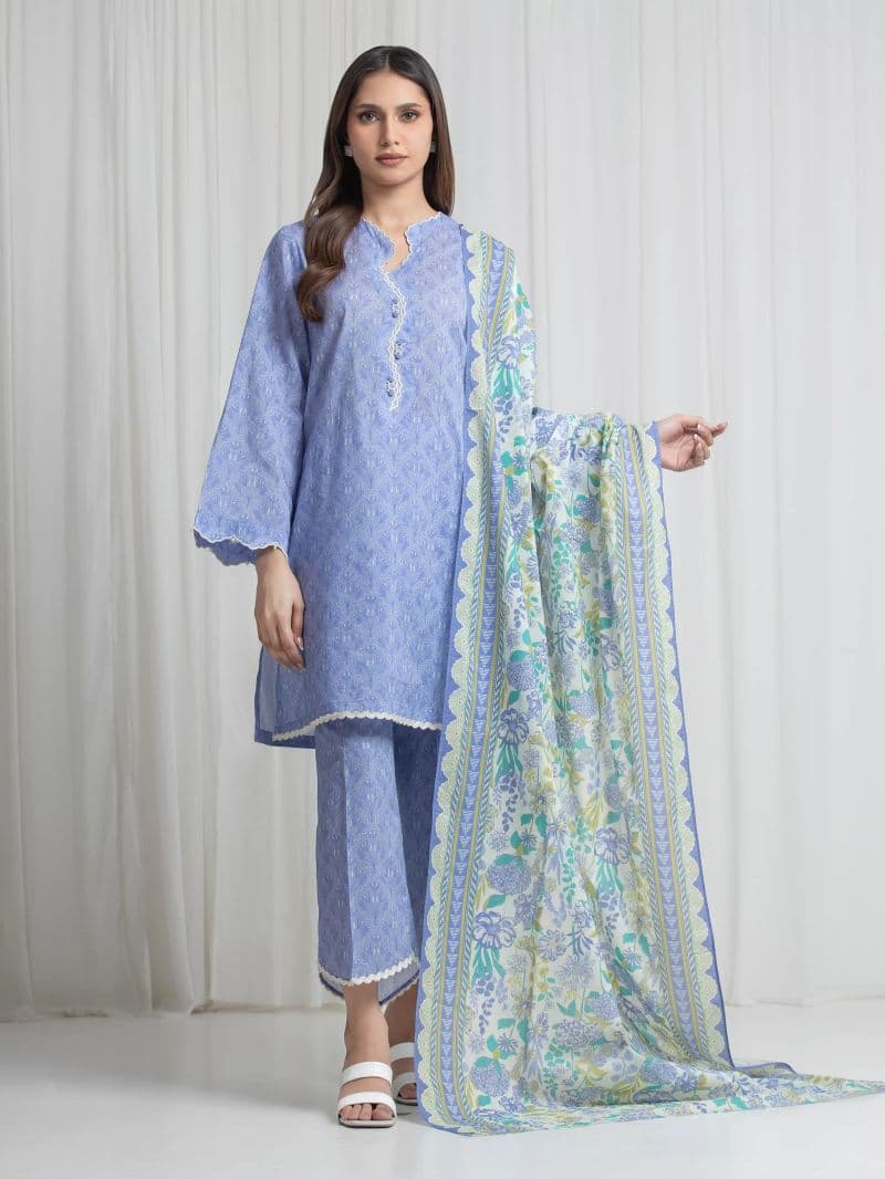 Printed Lawn Suit - EWU6A1-36773-3P