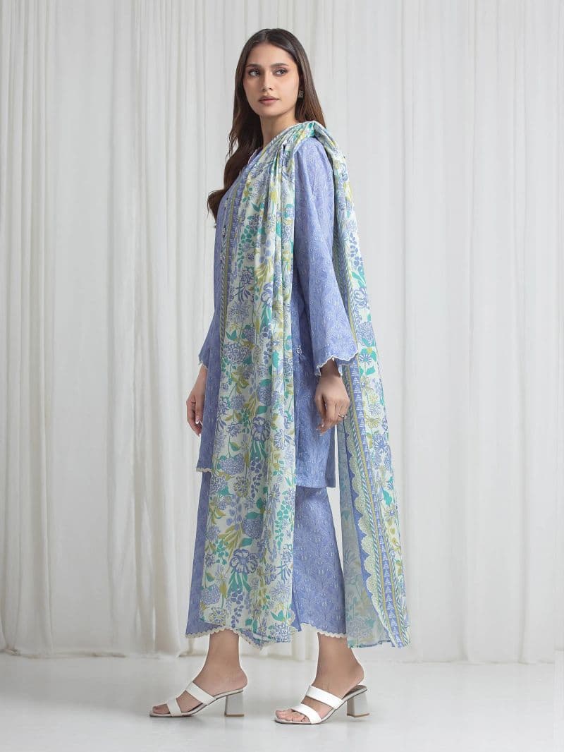 Printed Lawn Suit - EWU6A1-36773-3P