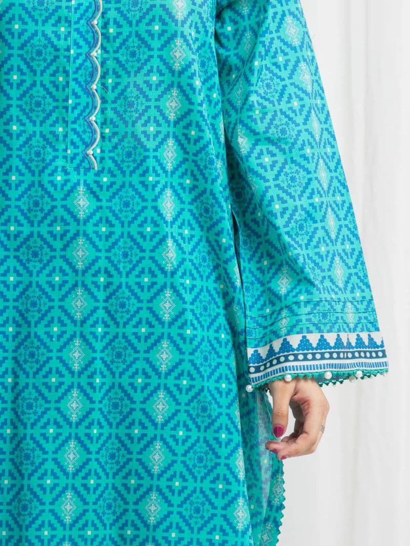 Printed Lawn Suit - EWU6A1-36762-3P thumbnail