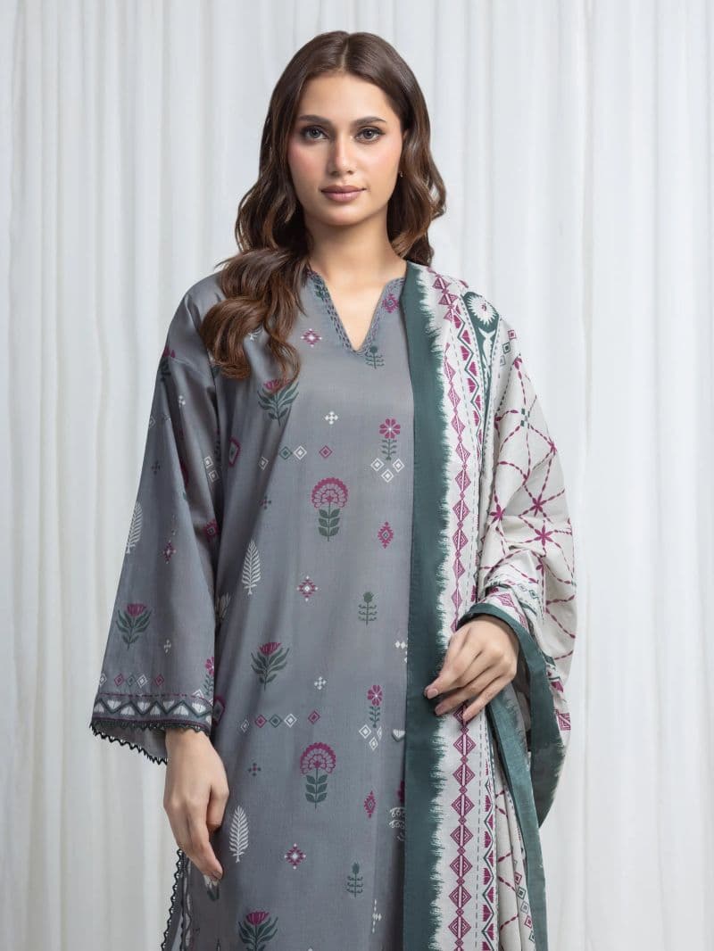 Printed Lawn Suit - EWU6A1-36880-3P