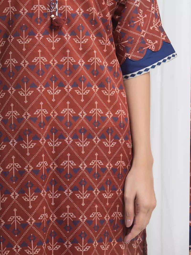 Printed Lawn Suit - EWU6A1-36864-3P