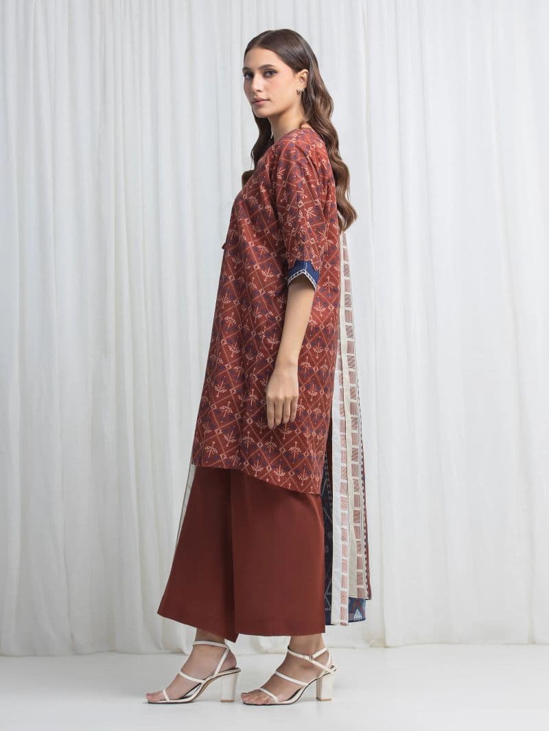 Printed Lawn Suit - EWU6A1-36864-3P