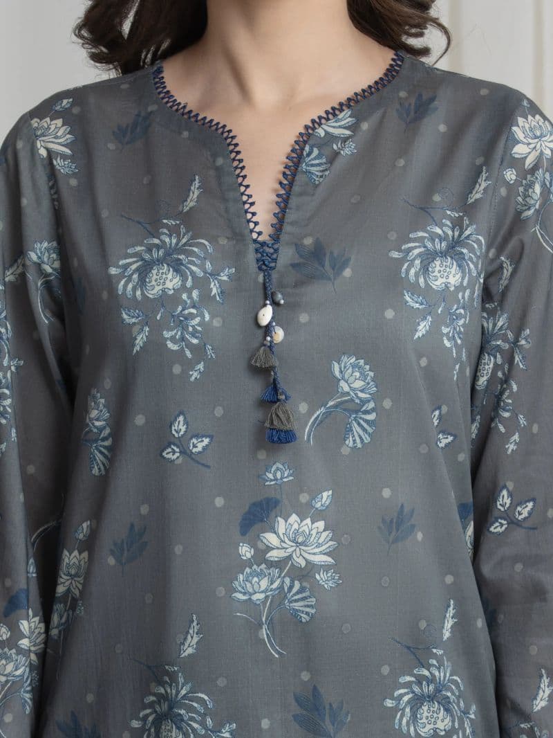 Printed Lawn Suit - EWU6A1-36728-3P thumbnail