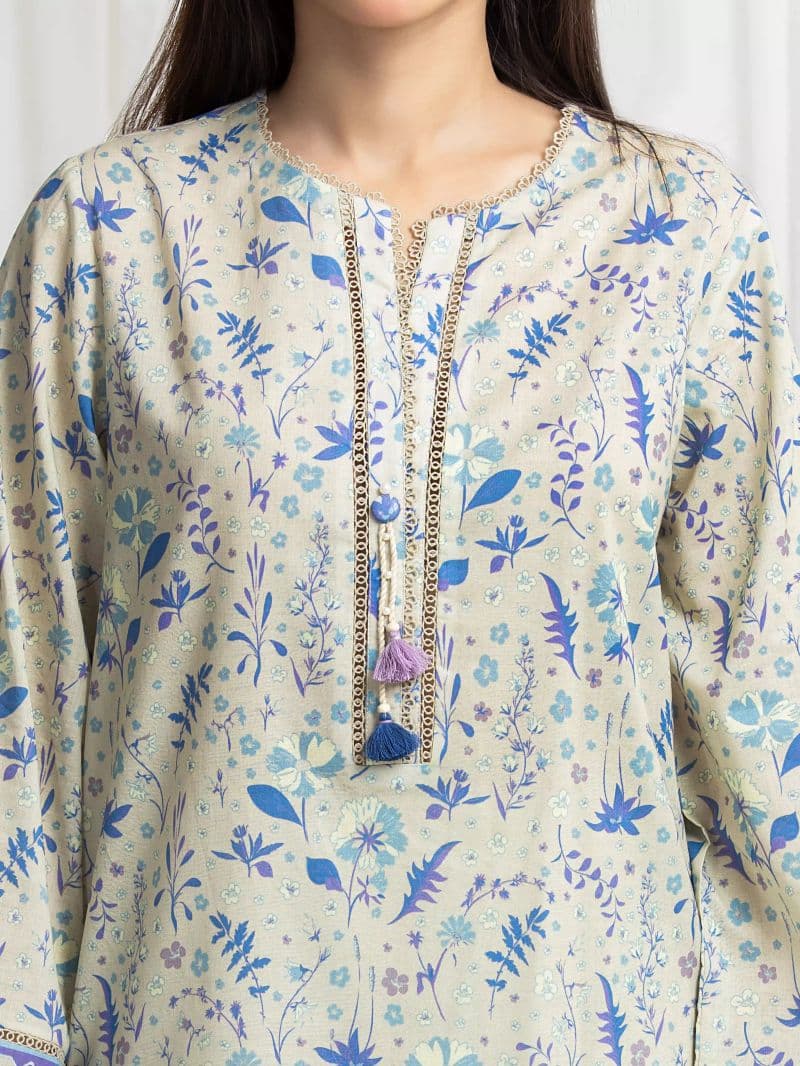 Printed Lawn Suit - EWU6A1-36712-3P thumbnail