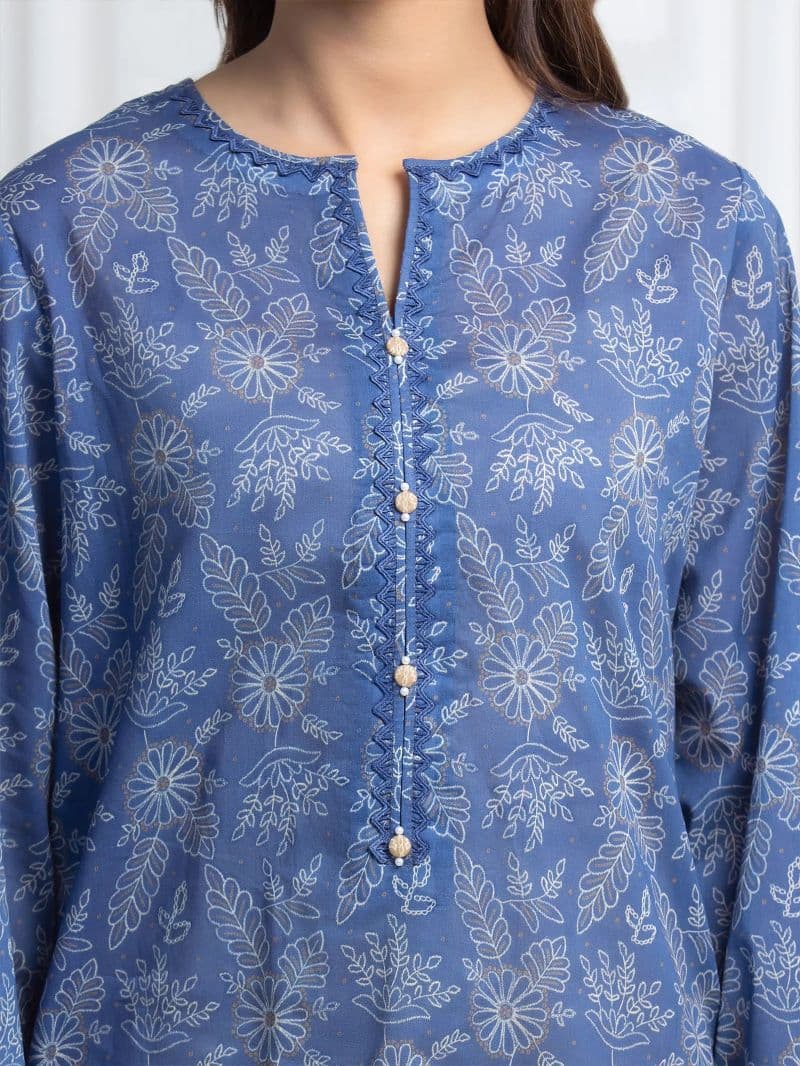 Printed Lawn Suit - EWU6A1-36862-3P thumbnail