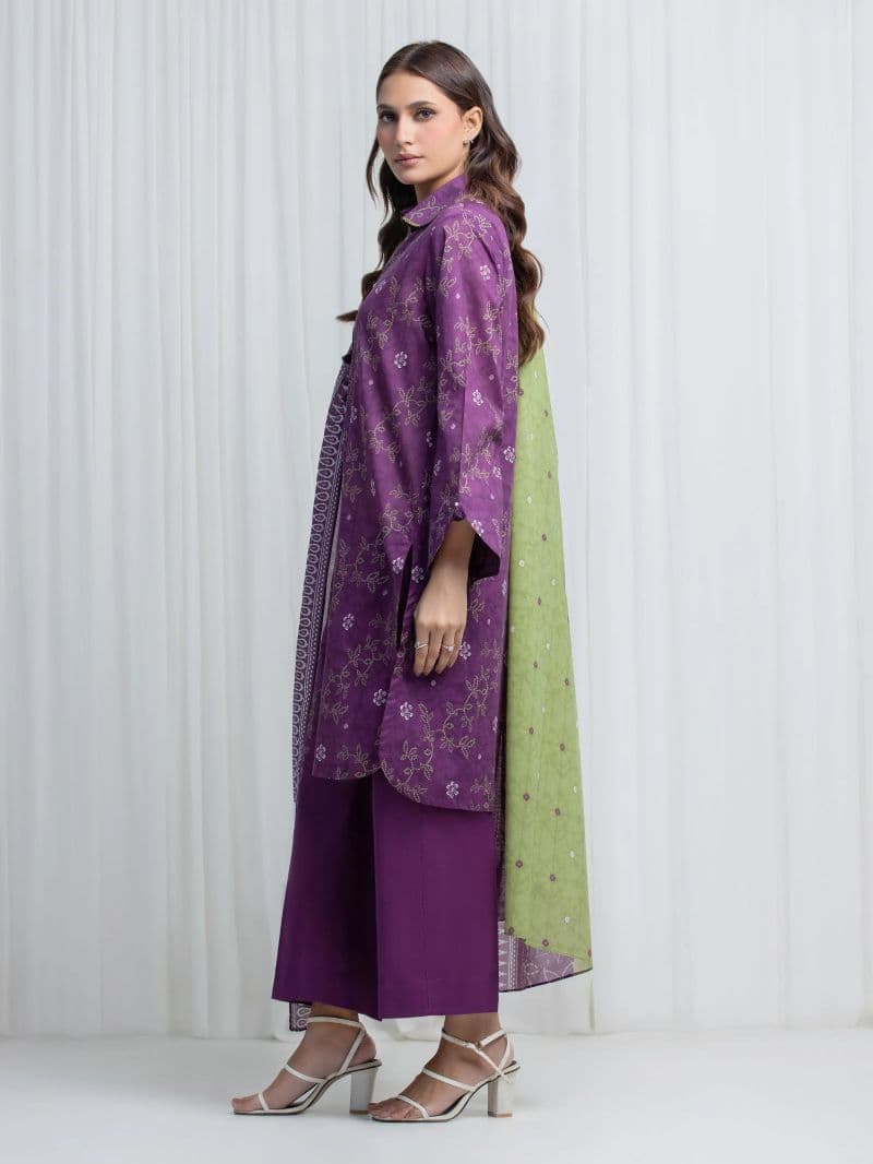 Printed Lawn Suit - EWU6A1-36861-3P thumbnail