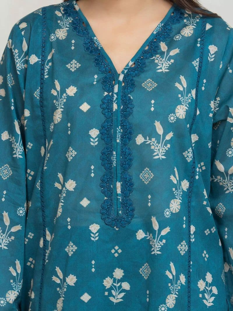 Printed Lawn Suit - EWU6A1-36673-3P thumbnail