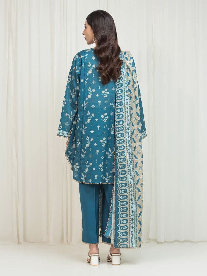 Printed Lawn Suit - EWU6A1-36673-3P thumbnail