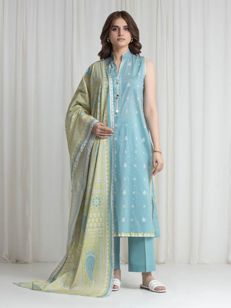 Printed Lawn Suit - EWU6A1-36735-3P