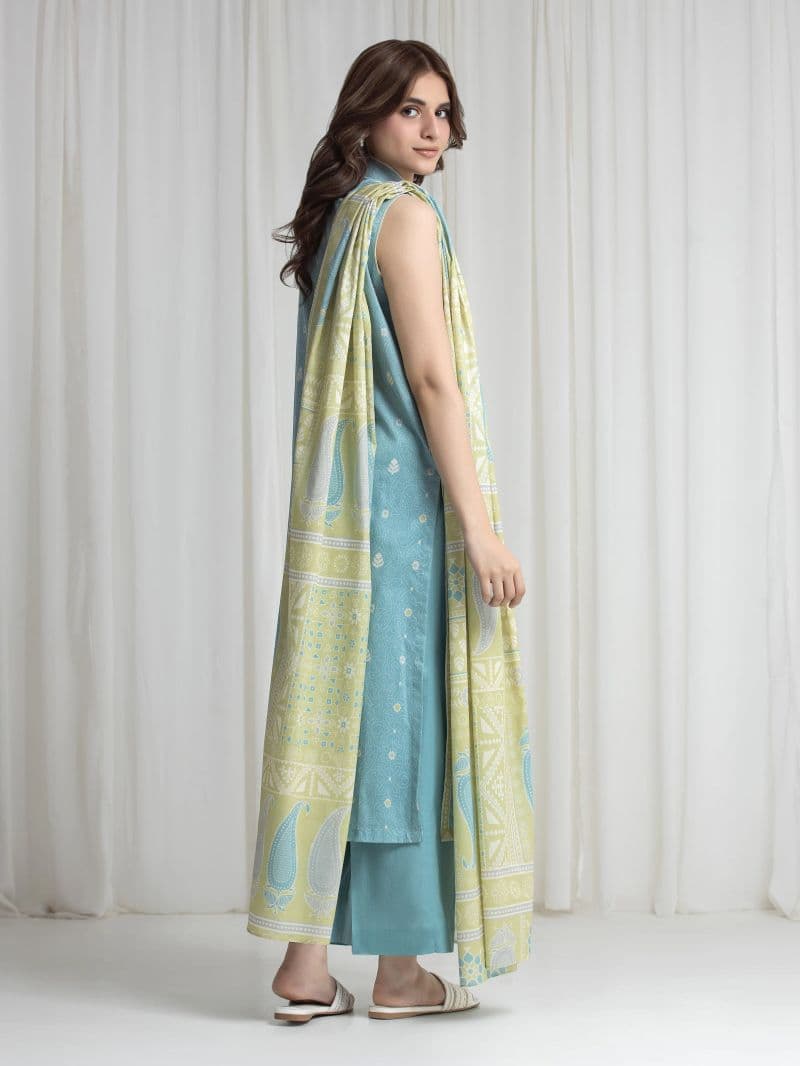 Printed Lawn Suit - EWU6A1-36735-3P