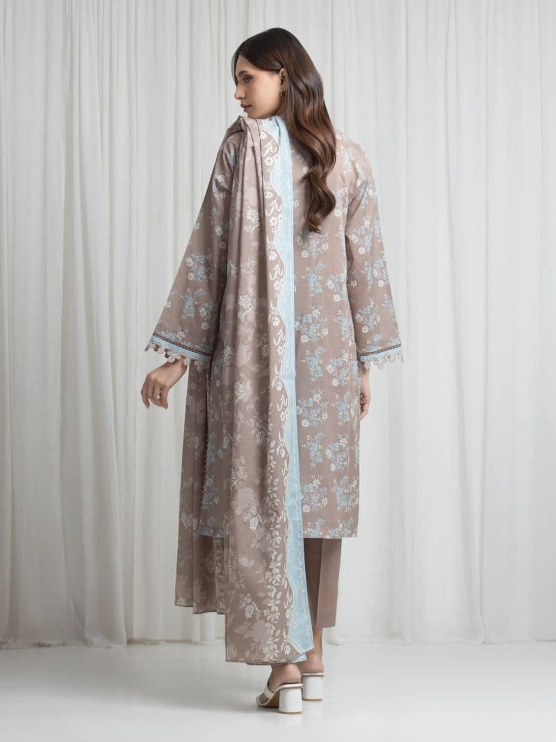 Printed Lawn Suit - EWU6A1-36719-3P thumbnail
