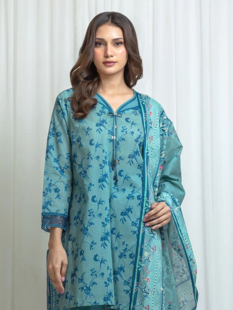 Printed Lawn Suit - EWU6A1-36690-3P
