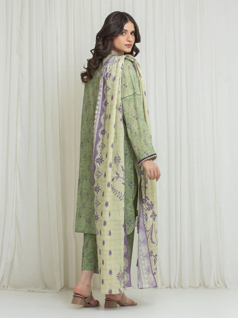 Printed Lawn Suit - EWU6A1-36763-3P thumbnail