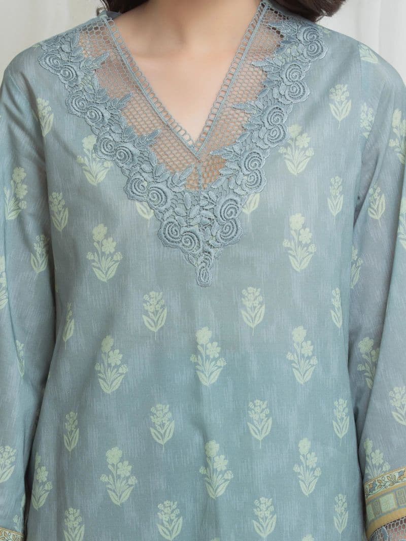 Printed Lawn Suit - EWU6A1-36754-3P thumbnail