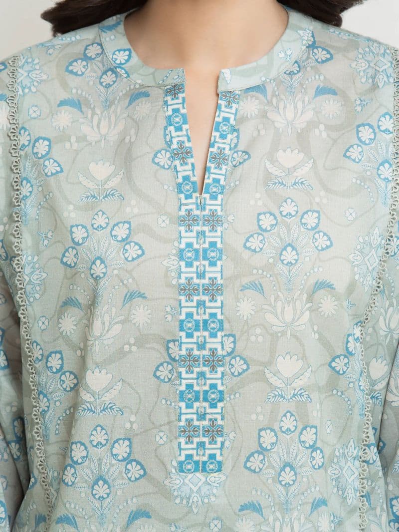 Printed Lawn Suit - EWU6A1-36711-3P thumbnail