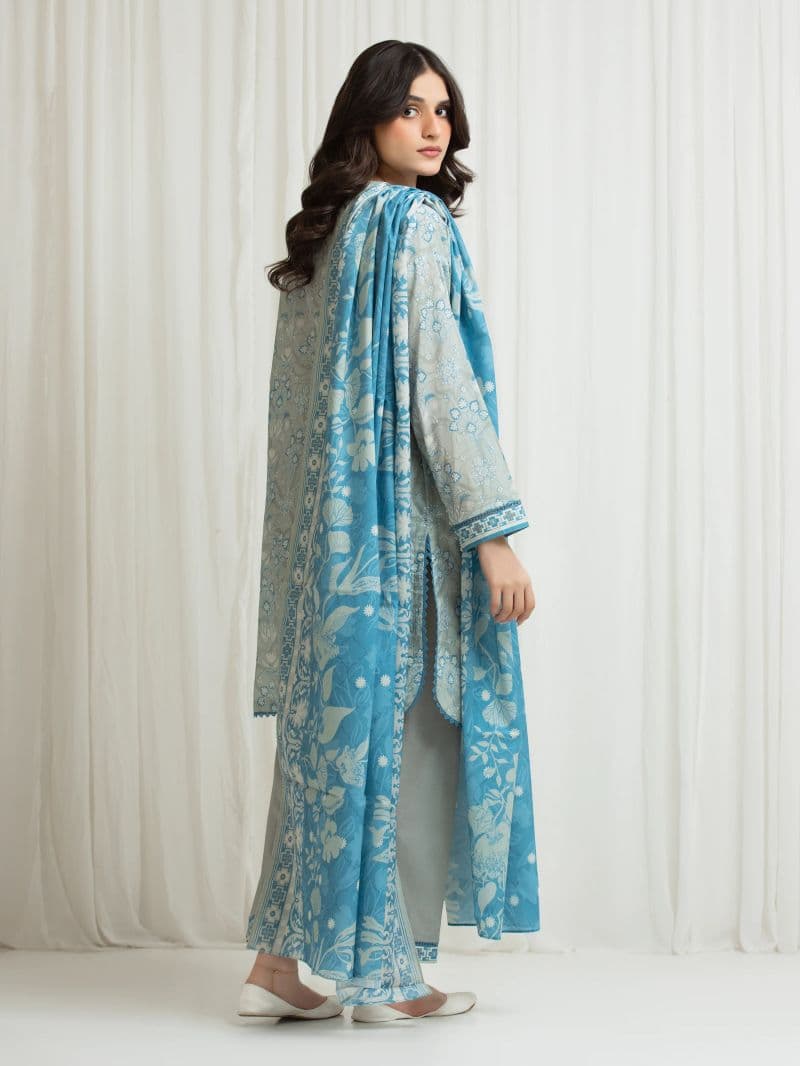 Printed Lawn Suit - EWU6A1-36711-3P thumbnail