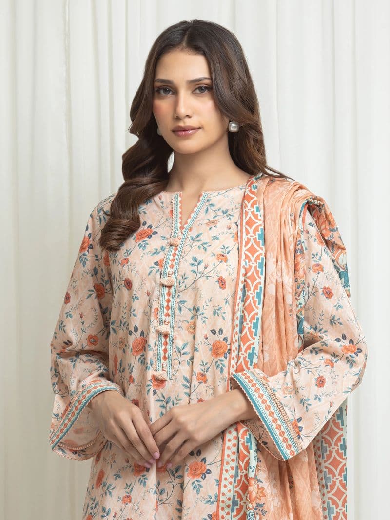 Printed Lawn Suit - EWU6A1-36706-3P