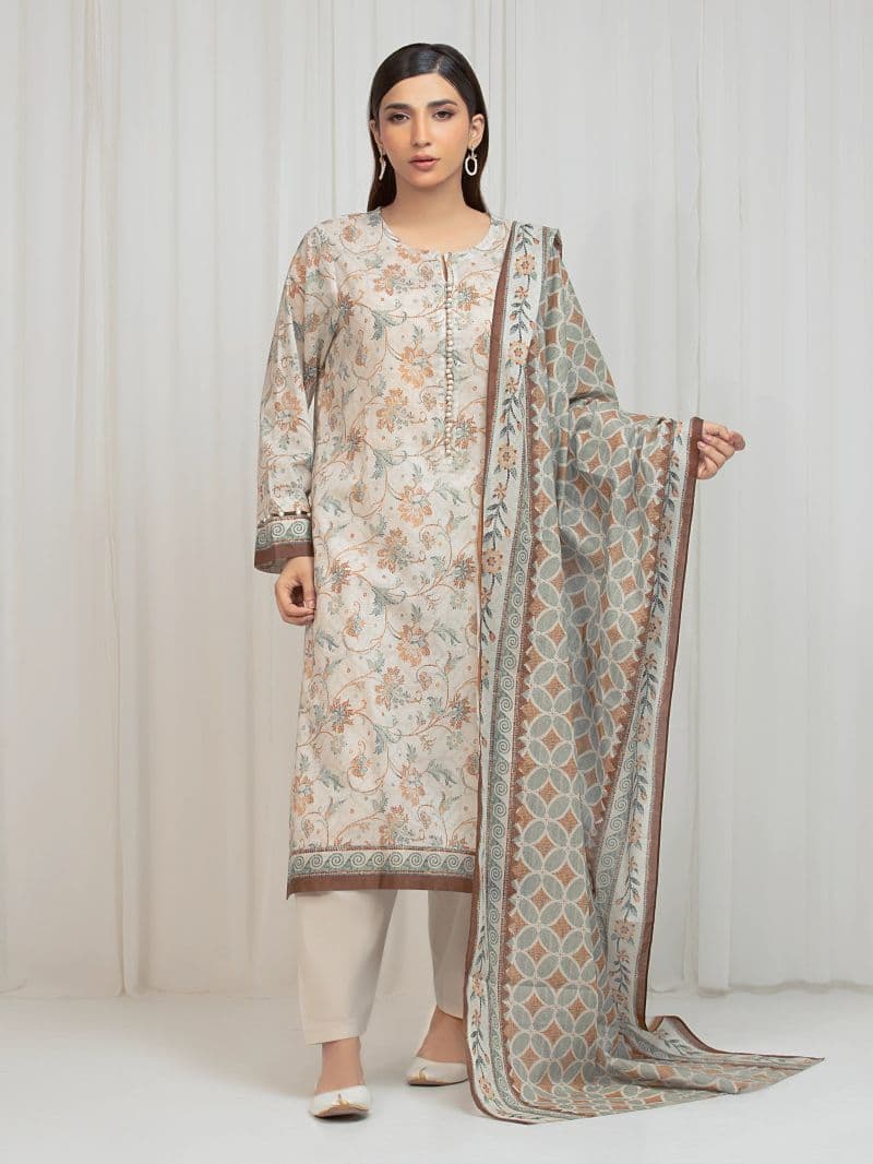 Printed Lawn Suit - EWU6A1-36677-3P
