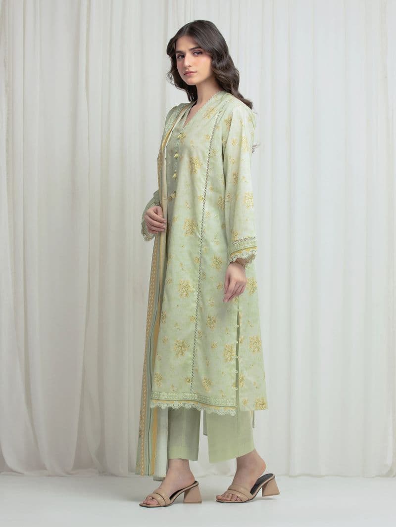 Printed Lawn Suit - EWU6A1-36608-3P thumbnail