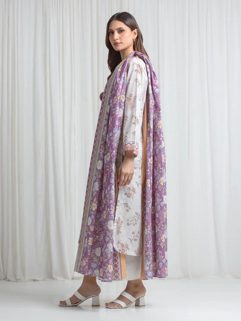 Printed Lawn Suit - EWU6A1-36724-3P thumbnail