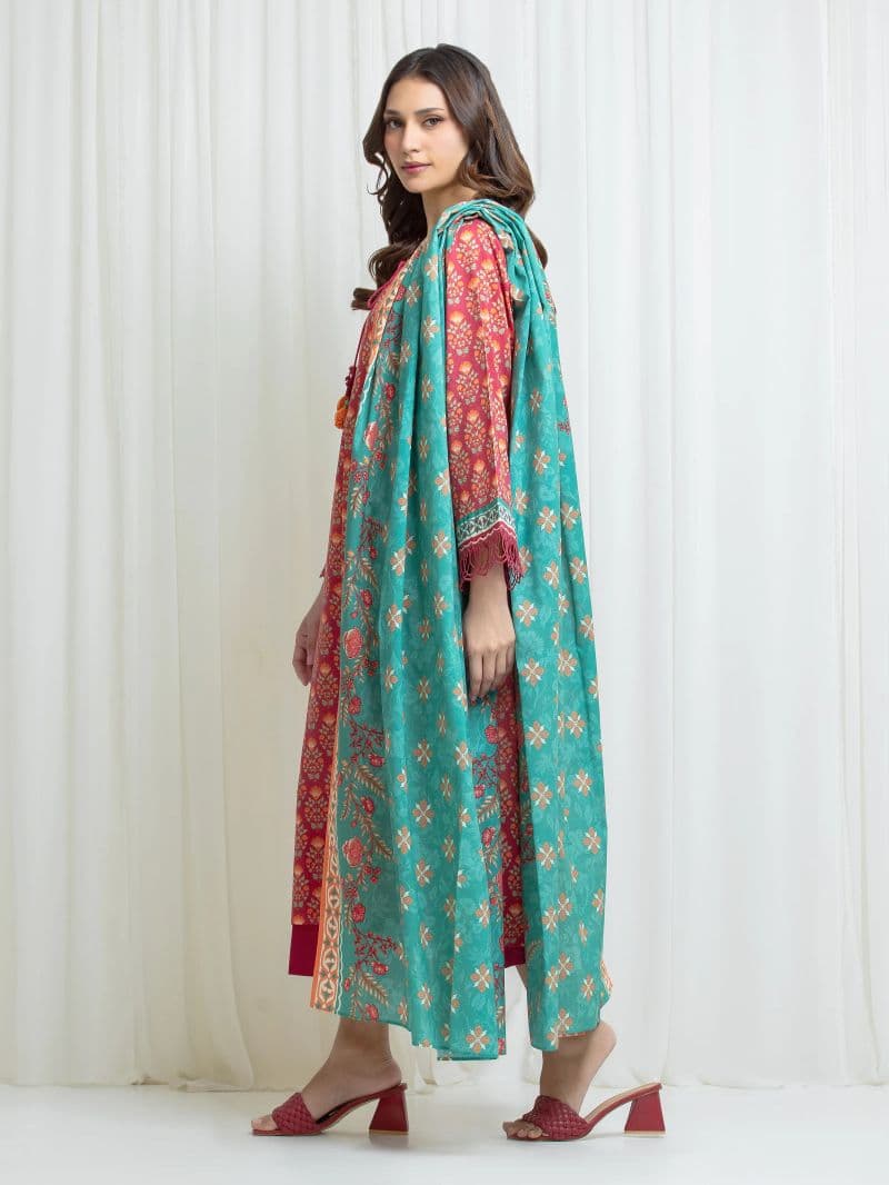 Printed Lawn Suit - EWU6A1-36704-3P thumbnail