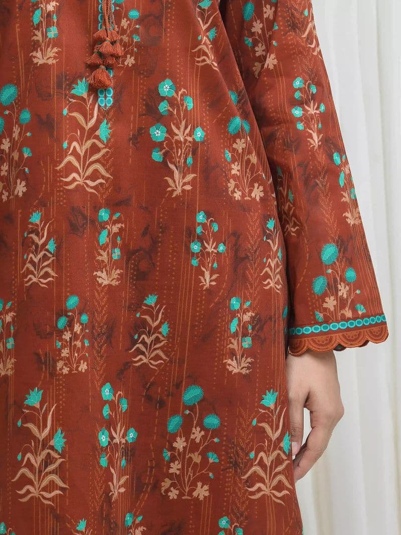 Printed Lawn Suit - EWU6A1-36692-3P thumbnail