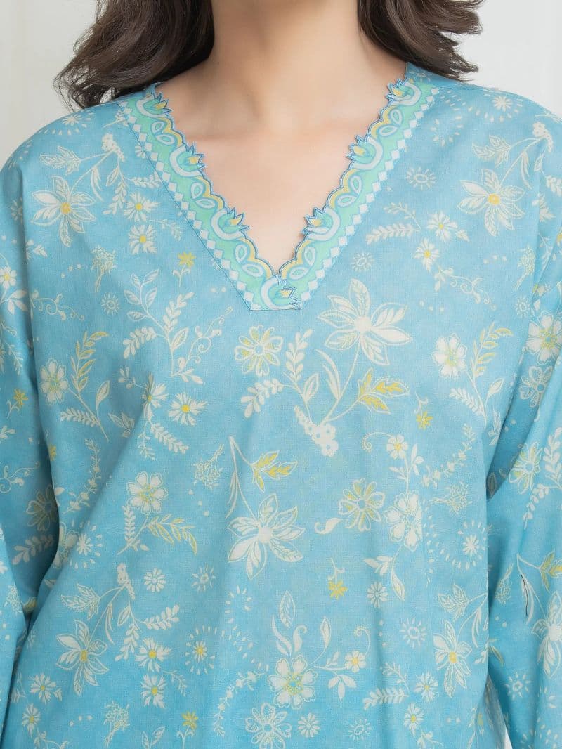 Printed Lawn Suit - EWU6A1-36715-3P thumbnail