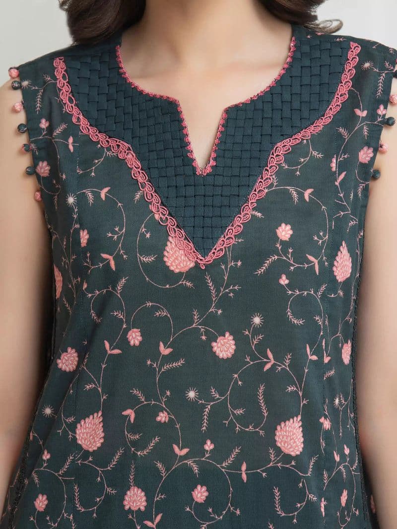 Printed Lawn Suit - EWU6A1-36707-3P thumbnail