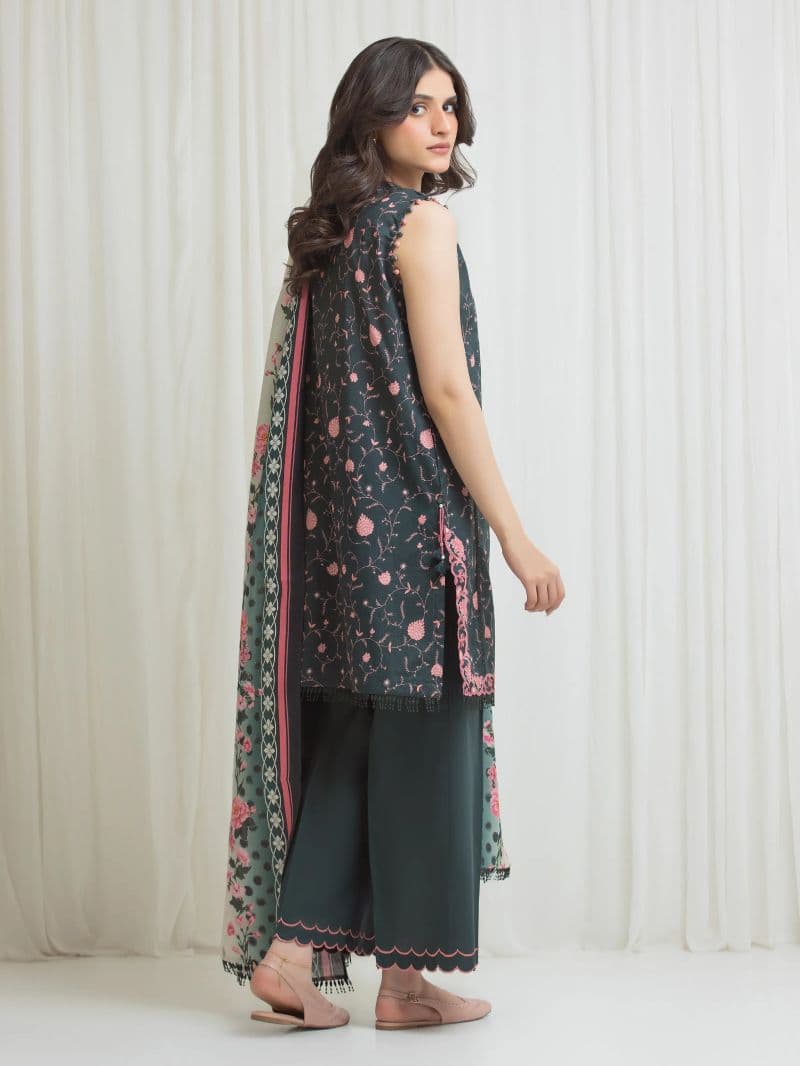 Printed Lawn Suit - EWU6A1-36707-3P thumbnail
