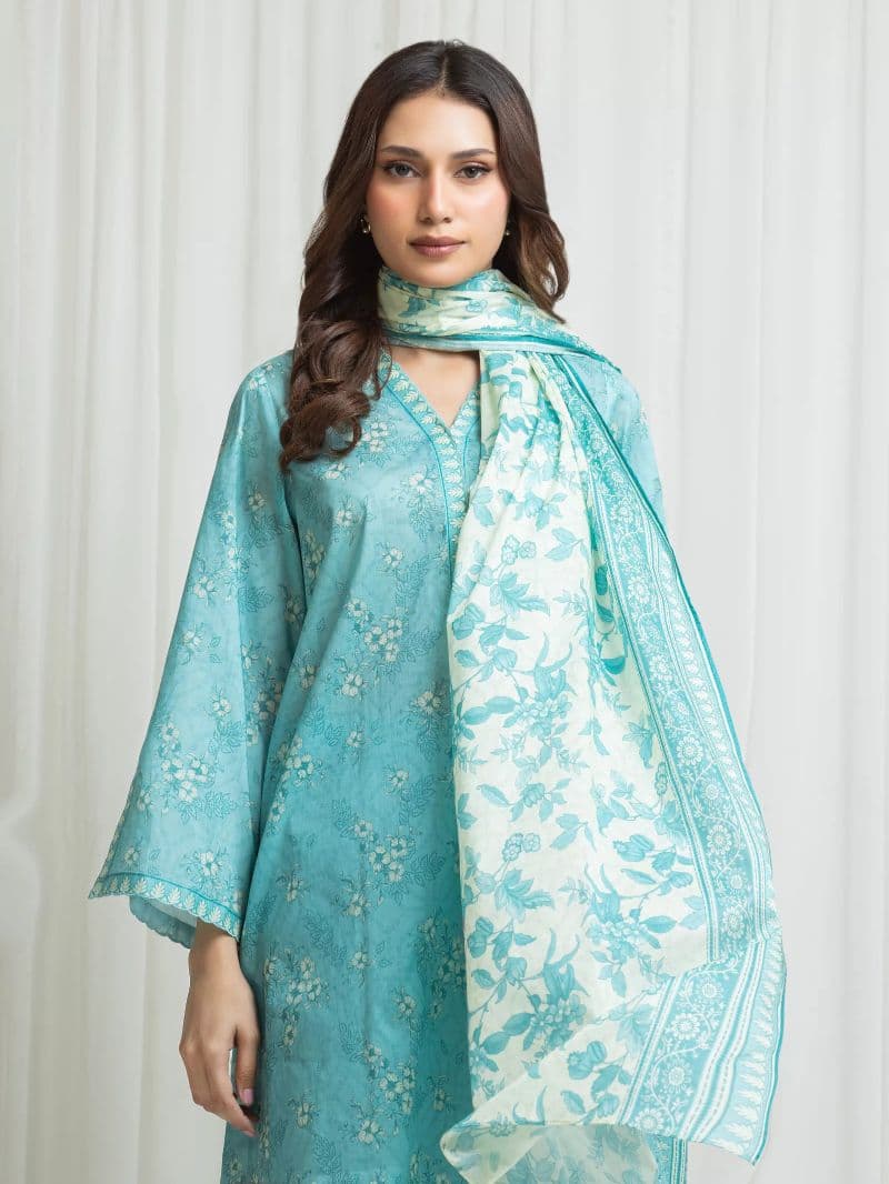 Printed Lawn Suit - EWU6A1-36663-3P