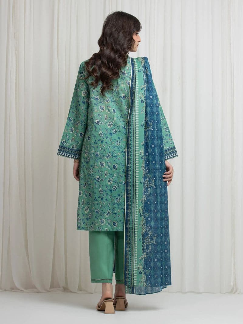 Printed Lawn Suit - EWU6A1-36626-3P thumbnail