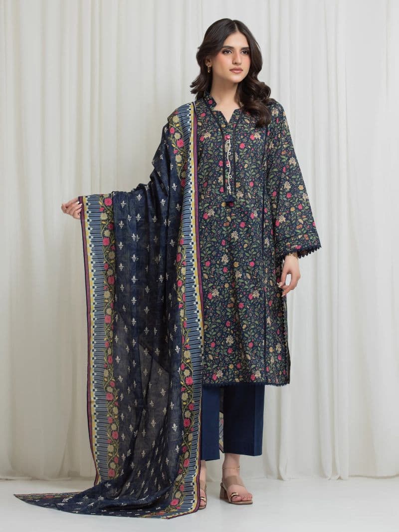 Printed Lawn Suit - EWU6A1-36714-3P thumbnail