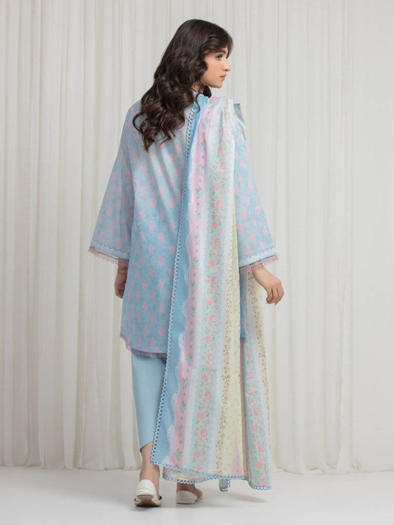 Printed Lawn Suit - EWU6A1-36651-3P thumbnail