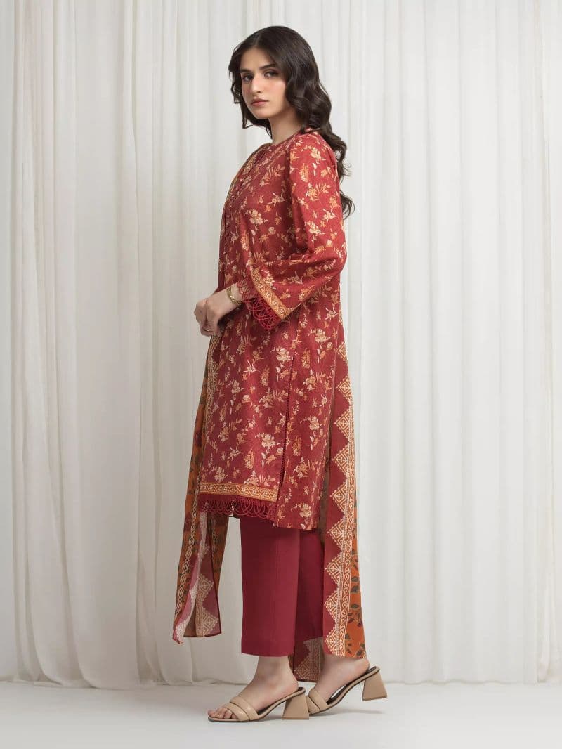 Printed Lawn Suit - EWU6A1-36628-3P thumbnail