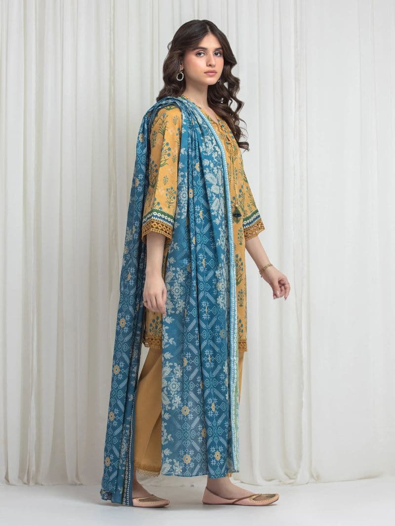 Printed Lawn Suit - EWU6A1-36647-3P