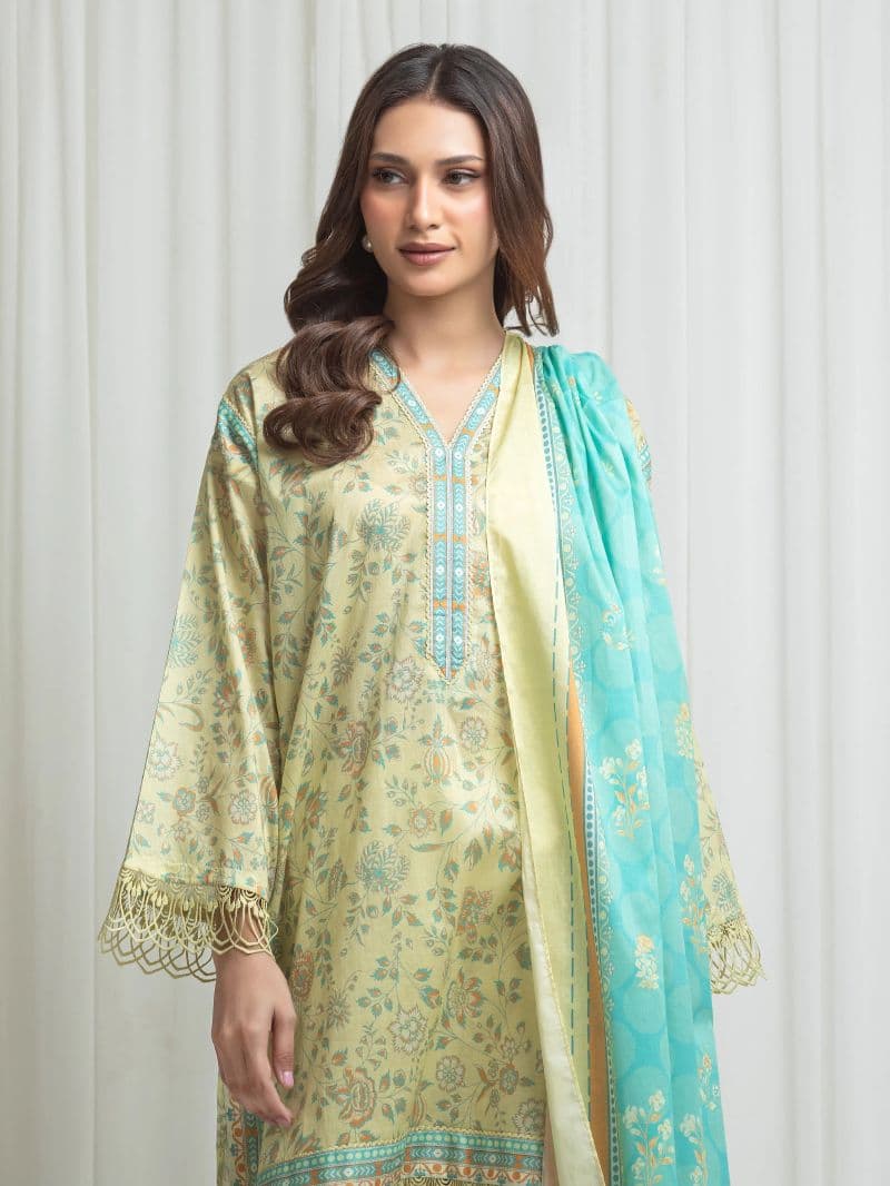 Printed Lawn Suit - EWU6A1-36633-3P