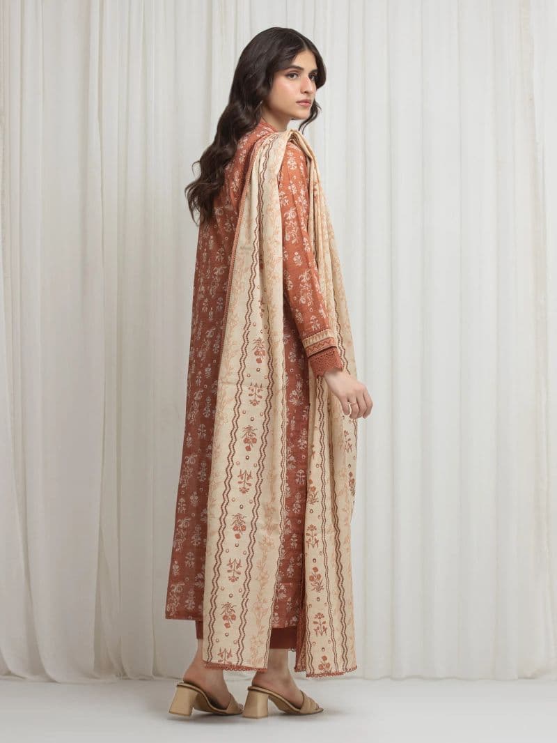 Printed Lawn Suit - EWU6A1-36623-3P thumbnail