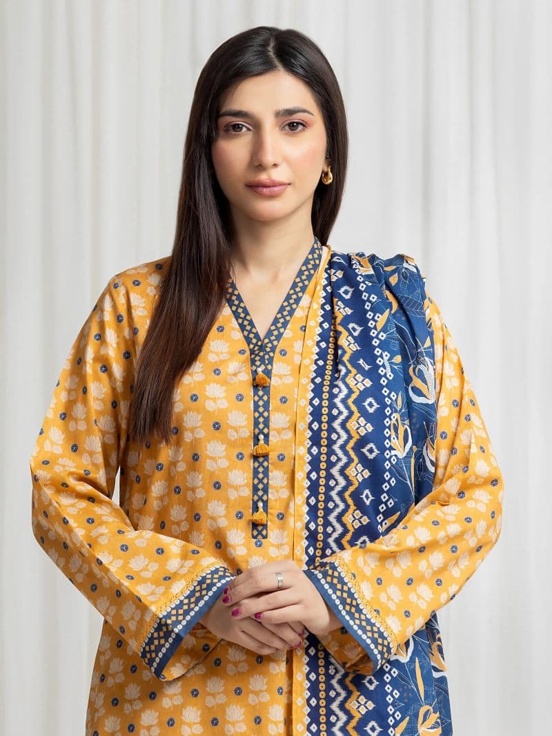 Printed Lawn Suit - EWU6A1-36767-3P