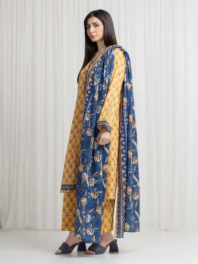 Printed Lawn Suit - EWU6A1-36767-3P