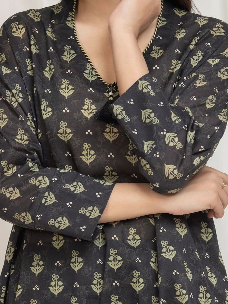 Printed Lawn Suit - EWU6A1-36752-3P thumbnail